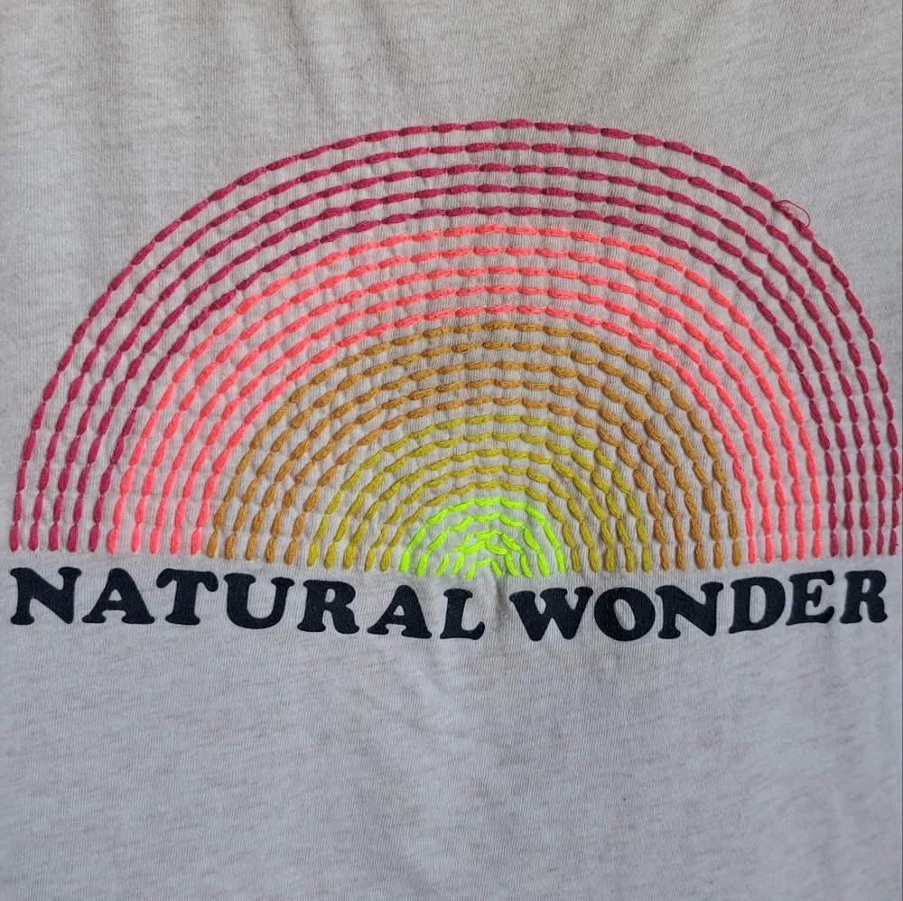 Gap Girls Embroidered Rainbow Tee Size XL